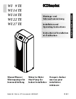 Dimplex WI 14TE Installation And Operating Instructions Manual preview