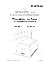 Dimplex WI 40CG Installation And Operating Instructions Manual preview