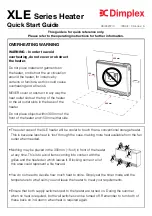 Dimplex XLE Series Quick Start Manual предпросмотр