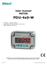 Dinel PDU-40-W Series User Manual предпросмотр