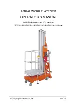 DINGLI GTWY10-1200 Series Operators Manual With Maintenance Information preview