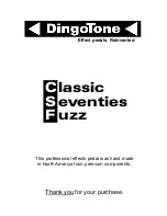 Preview for 1 page of DingoTone CSF Instructions For Use