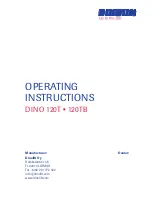 Dinolift DINO 120T Operating Instructions Manual предпросмотр