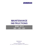 Dinolift DINO 160XT II Maintenance Instructions Manual preview