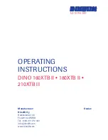 Предварительный просмотр 1 страницы Dinolift DINO  210XTB II Operating Instructions Manual