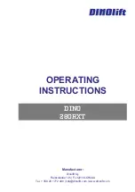 Dinolift DINO 280RXT Operating Instructions Manual preview