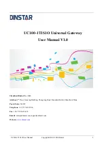 Dinstar UC100-1T1S1O User Manual preview