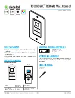 Предварительный просмотр 1 страницы DIODE LED Touchdial DI-RF-WMT-RGBW Installation Manual