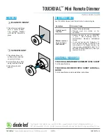 Предварительный просмотр 3 страницы DIODE LED TOUCHDIAL Mini Installation Manual