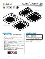 Предварительный просмотр 1 страницы DIODE LED VOLANTE LED Canopy Light Installation Manual