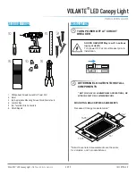 Предварительный просмотр 2 страницы DIODE LED VOLANTE LED Canopy Light Installation Manual