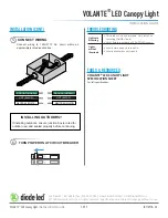 Предварительный просмотр 5 страницы DIODE LED VOLANTE LED Canopy Light Installation Manual