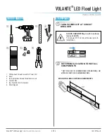 Предварительный просмотр 2 страницы DIODE LED VOLANTE LED Flood Light Installation Manual