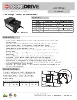 Предварительный просмотр 1 страницы DiodeDrive LVT-W-12VAC Series User Manual