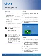 Preview for 22 page of Dion PSTB1AW09+ User Manual