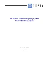 Dionex ICS-2100 Installation Instructions Manual предпросмотр