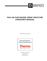 Dionex PDA-100 Operator'S Manual предпросмотр