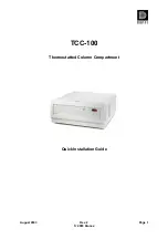 Предварительный просмотр 1 страницы Dionex TCC-100 Quick Installation Manual