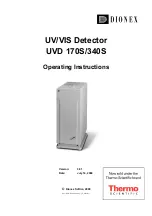 Dionex UVD 170S Operating Instructions Manual предпросмотр