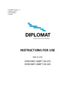 Diplomat ADEPT DA 130 Instructions For Use Manual предпросмотр