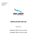 Diplomat ADEPT DA 270 Instructions For Use Manual preview