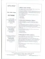 Предварительный просмотр 14 страницы Diplomat DCF500W Owner'S Manual