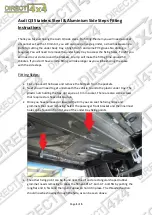 direct 4x4 Audi Q3 side steps Fitting Instructions preview