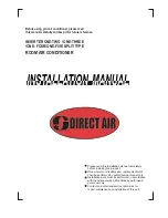 Direct Air Room air conditioner Installation Manual предпросмотр