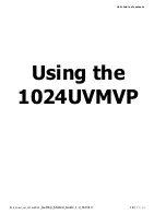 Preview for 18 page of Direct Color Systems 1024uvmvp Getting Started Manual