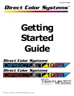 Direct Color Systems Directjet 1014UV Getting Started Manual preview