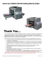 Preview for 5 page of Direct Color Systems Directjet 1014UV Getting Started Manual