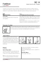 Preview for 3 page of Direct Healthcare Group SystemRoMedic FootStool 8090 Instructions For Use Manual