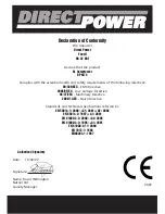 Preview for 16 page of Direct power BP6L15 Safety And Operating Manual