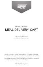 Preview for 1 page of Direct Supply Direct Choice Meal Delivery Cart Owner'S Manual