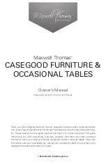 Preview for 1 page of Direct Supply Maxwell Thomas Series Owner'S Manual