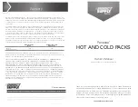 Direct Supply Panacea Hot and Cold Packs Owner'S Manual preview