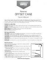 Direct Supply Panacea OFFSET CANE Owner'S Manual preview