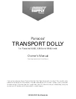 Direct Supply Panacea Transport dolly Owner'S Manual предпросмотр