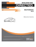 Предварительный просмотр 1 страницы Directechs Directed 403.HYUNDAI10 v2.11 Installation Manual