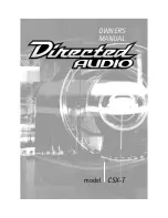 Directed Audio CSX-T Owner'S Manual предпросмотр