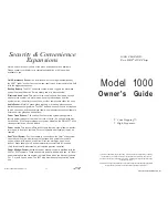 Directed Electronics 1000 Owner'S Manual preview