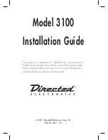 Directed Electronics 3100 Installation Manual preview