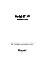 Directed Electronics 671XV Installation Manual preview