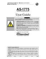 Directed Electronics AS-1775 User Manual preview