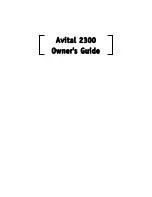 Предварительный просмотр 1 страницы Directed Electronics Avital 2300 Owner'S Manual