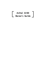 Preview for 1 page of Directed Electronics Avital 3200 Owner'S Manual