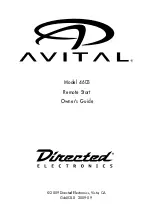 Directed Electronics AVITAL 4603 Owner'S Manual preview