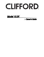 Directed Electronics Clifford 12.2X Owner'S Manual preview