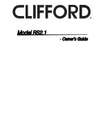 Directed Electronics Clifford RS2.1 Owner'S Manual preview