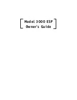 Directed Electronics Model 3000 ESP Owner'S Manual preview